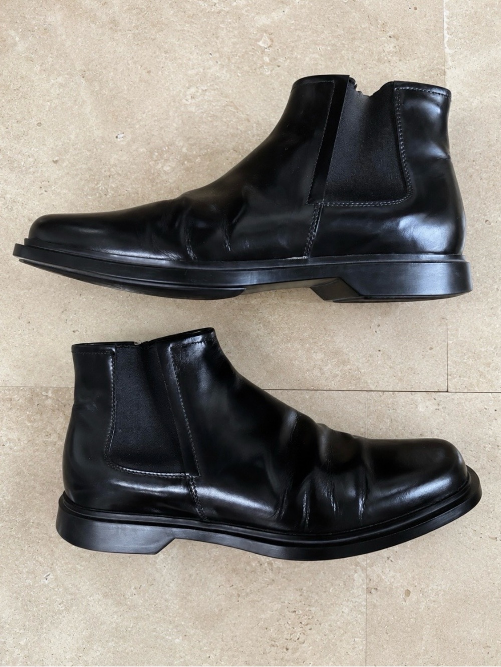 PRADA Men’s Chelsea Leather Boots Men’s 10